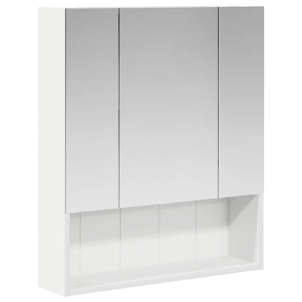 Badrumsspegelskåp Vit 60 x 14.5 x 70 cm Konstruerat trä