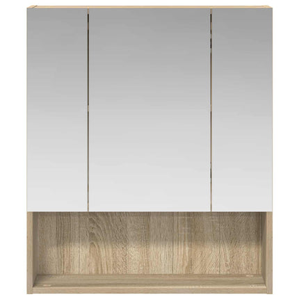 Badrumsspegelskåp Sonoma-ek 60 x 14.5 x 70 cm Konstruerat trä