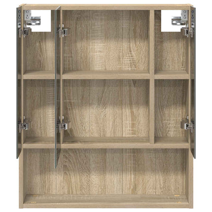 Badrumsspegelskåp Sonoma-ek 60 x 14.5 x 70 cm Konstruerat trä