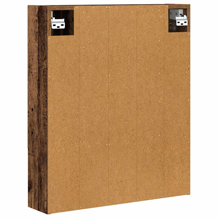 Badrumsspegelskåp Gammalt trä 60 x 14.5 x 70 cm Konstruerat trä