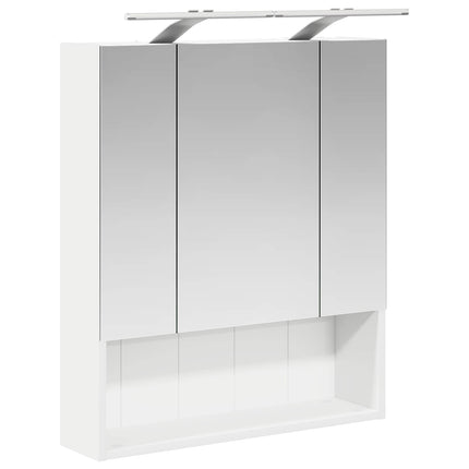 Badrumsspegelskåp Vit 60 x 14.5 x 70 cm Konstruerat trä
