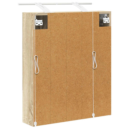 Badrumsspegelskåp Sonoma-ek 60 x 14.5 x 70 cm Konstruerat trä