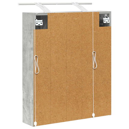 Badrumsspegelskåp Betonggrå 60 x 14.5 x 70 cm Konstruerat trä