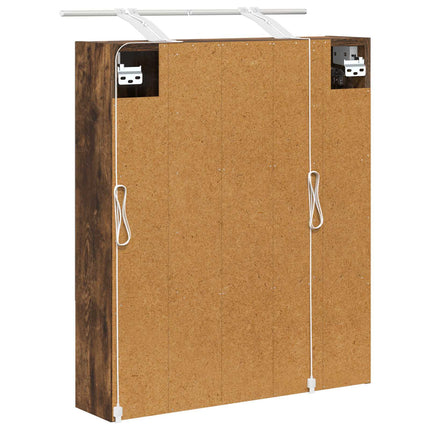 Badrumsspegelskåp Rökt ek 60 x 14.5 x 70 cm Konstruerat trä