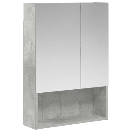 Badrumsspegelskåp Betonggrå 50 x 14,5 x 70 cm Konstruerat trä