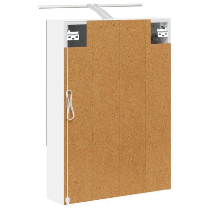 Badrumsspegelskåp Vit 50 x 14,5 x 70 cm Konstruerat trä