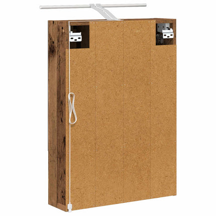 Badrumsspegelskåp Gammalt trä 50 x 14,5 x 70 cm Konstruerat trä