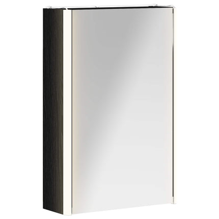 Badrumsspegelskåp Svart Ek 33 x 11,5 x 50 cm Konstruerat trä