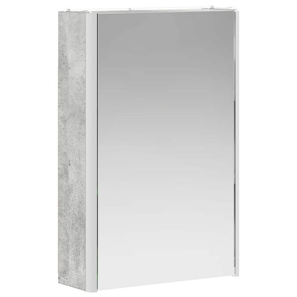 Badrumsspegelskåp Betonggrå 33 x 11,5 x 50 cm Konstruerat trä