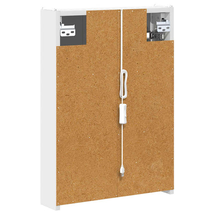 Badrumsspegelskåp för Vit 43 x 11,5 x 60,5 cm Konstruerat trä