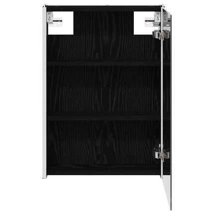 Badrumsspegelskåp Svart Ek 43 x 11,5 x 60,5 cm Konstruerat trä