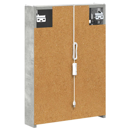 Badrumsspegelskåp Betonggrå 43 x 11,5 x 60,5 cm Konstruerat trä