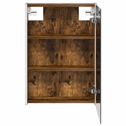 Badrumsspegelskåp Rökt ek 43 x 11,5 x 60,5 cm Konstruerat trä