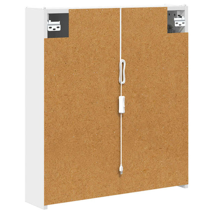 Badrumsspegelskåp för Vit 63,5 x 15,5 x 70 cm Konstruerat trä