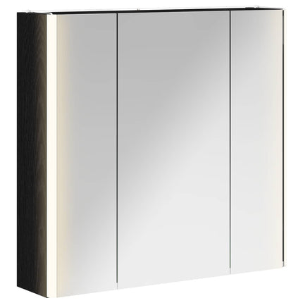 Badrumsspegelskåp Svart Ek 63,5 x 15,5 x 60,5 cm