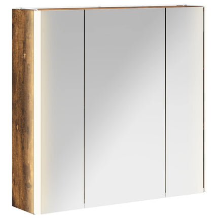 Badrumsspegelskåp Rökt ek 63,5 x 15,5 x 60,5 cm Konstruerat trä