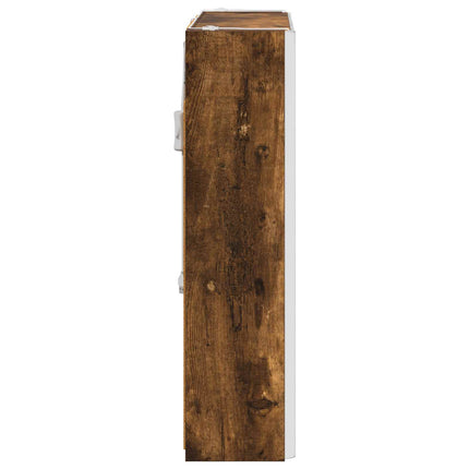 Badrumsspegelskåp Rökt ek 63,5 x 15,5 x 60,5 cm Konstruerat trä