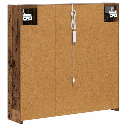 Badrumsspegelskåp Gammalt trä 63,5 x 15,5 x 60,5 cm