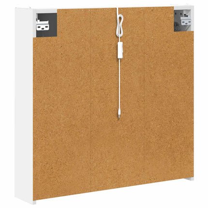Badrumsspegelskåp Vit 73.5 x 15.5 x 70 cm Konstruerat trä