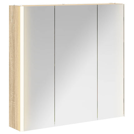 Badrumsspegelskåp Sonoma-ek 73.5 x 15.5 x 70 cm Konstruerat trä