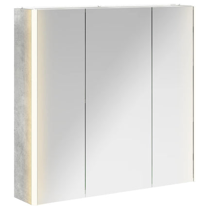 Badrumsspegelskåp Betonggrå 73.5 x 15.5 x 70 cm Konstruerat trä