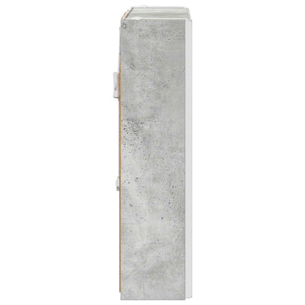 Badrumsspegelskåp Betonggrå 73.5 x 15.5 x 70 cm Konstruerat trä