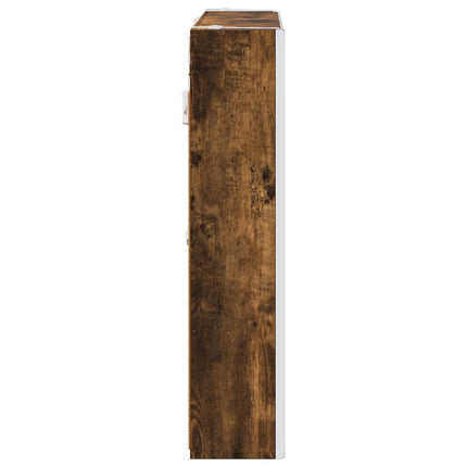 Badrumsspegelskåp Rökt ek 73.5 x 15.5 x 70 cm Konstruerat trä