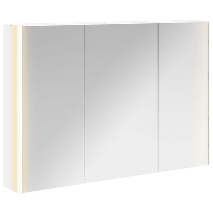 Badrumsspegelskåp för Vit 103,5 x 15,5 x 70 cm Konstruerat trä