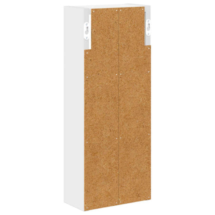 Badrumsväggskåp med hylla Vit 20 x 10 x 50 cm Konstruerat trä