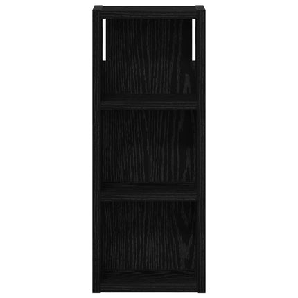 Badrumsväggskåp Svart Ek 20 x 10 x 50 cm Konstruerat trä