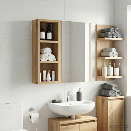 Badrumsväggskåp Artisan Ek 20 x 10 x 50 cm Konstruerat trä