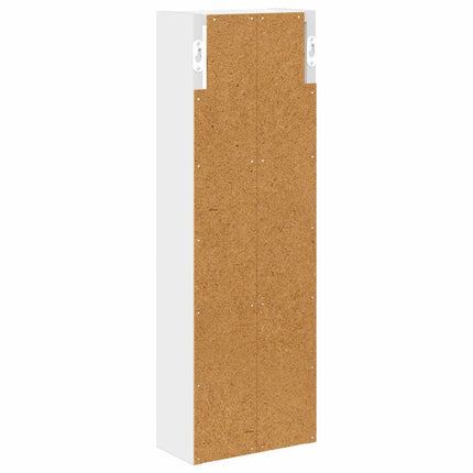 Badrumsväggskåp med hylla Vit 20 x 10 x 60,5 cm Konstruerat trä