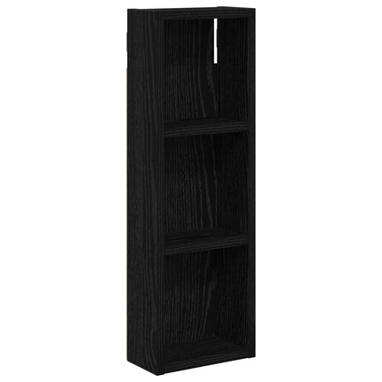 Badrumsväggskåp Svart Ek 20 x 10 x 60,5 cm Konstruerat trä