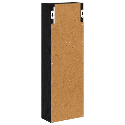 Badrumsväggskåp Svart Ek 20 x 10 x 60,5 cm Konstruerat trä