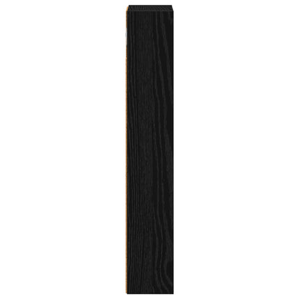 Badrumsväggskåp Svart Ek 20 x 10 x 60,5 cm Konstruerat trä