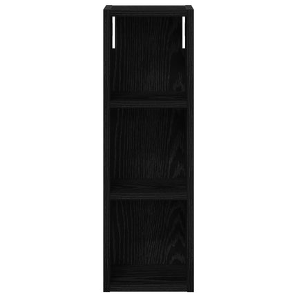 Badrumsväggskåp Svart Ek 20 x 16 x 62,5 cm Konstruerat trä