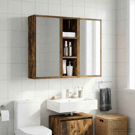 Badrumsväggskåp Rökt Ek 20 x 16 x 62,5 cm Konstruerat trä