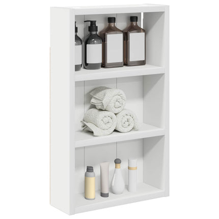 Badrumsväggskåp med hylla Vit 30 x 10 x 50 cm Konstruerat trä