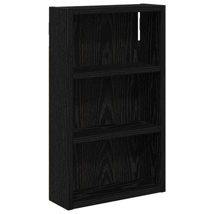 Badrumsväggskåp Svart Ek 30 x 10 x 50 cm Konstruerat trä