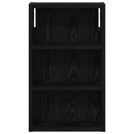 Badrumsväggskåp Svart Ek 30 x 10 x 50 cm Konstruerat trä