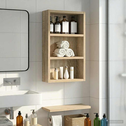 Badrumsväggskåp Sonoma-ek 30 x 10 x 50 cm Konstruerat trä