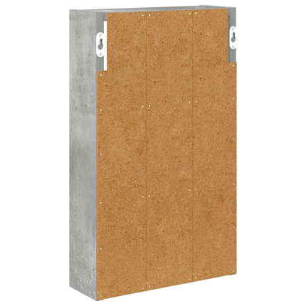Badrumsväggskåp BetongGrå 30 x 10 x 50 cm Konstruerat trä