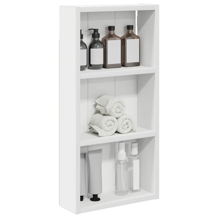 Badrumsväggskåp med hylla Vit 30 x 10 x 60,5 cm Konstruerat trä