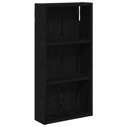Badrumsväggskåp Svart Ek 30 x 10 x 60,5 cm Konstruerat trä