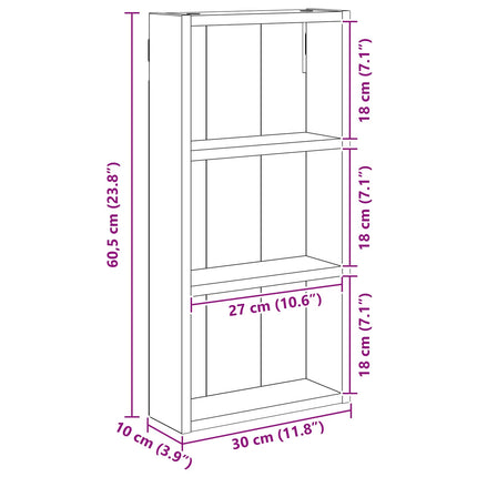 Badrumsväggskåp Sonoma-ek 30 x 10 x 60,5 cm Konstruerat trä