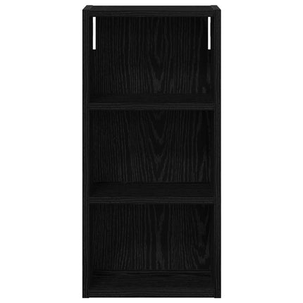 Badrumsväggskåp Svart Ek 30 x 16 x 62,5 cm Konstruerat trä