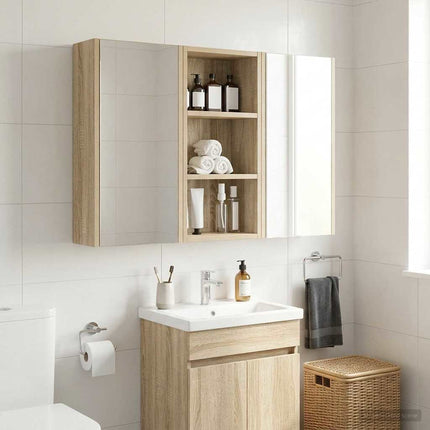 Badrumsväggskåp Sonoma-ek 30 x 16 x 62,5 cm Konstruerat trä