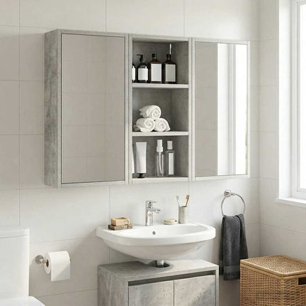 Badrumsväggskåp BetongGrå 30 x 16 x 62,5 cm Konstruerat trä