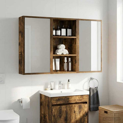 Badrumsväggskåp Rökt Ek 30 x 16 x 62,5 cm Konstruerat trä