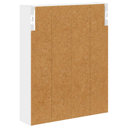 Badrumsväggskåp med hylla Vit 40 x 10 x 50 cm Konstruerat trä